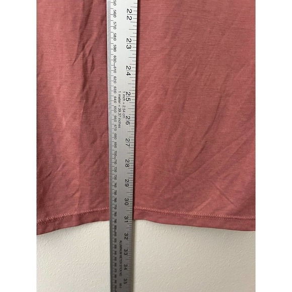 Drew Women's Modal Blend Sleeveless Pink Knit Top Size Small High Low Casual - Picture 10 of 11